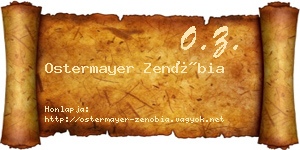 Ostermayer Zenóbia névjegykártya
